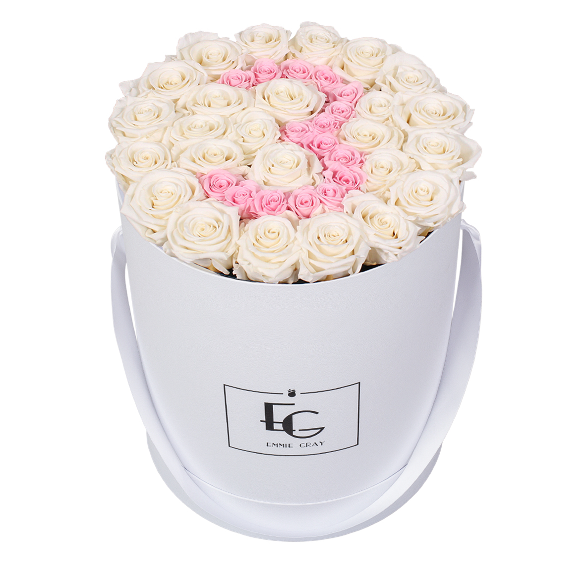 NUMBER INFINITY ROSEBOX | PURE WHITE & BRIDAL PINK | L NUMBER INFINITY ROSEBOX | PURE WHITE & BRIDAL PINK | L