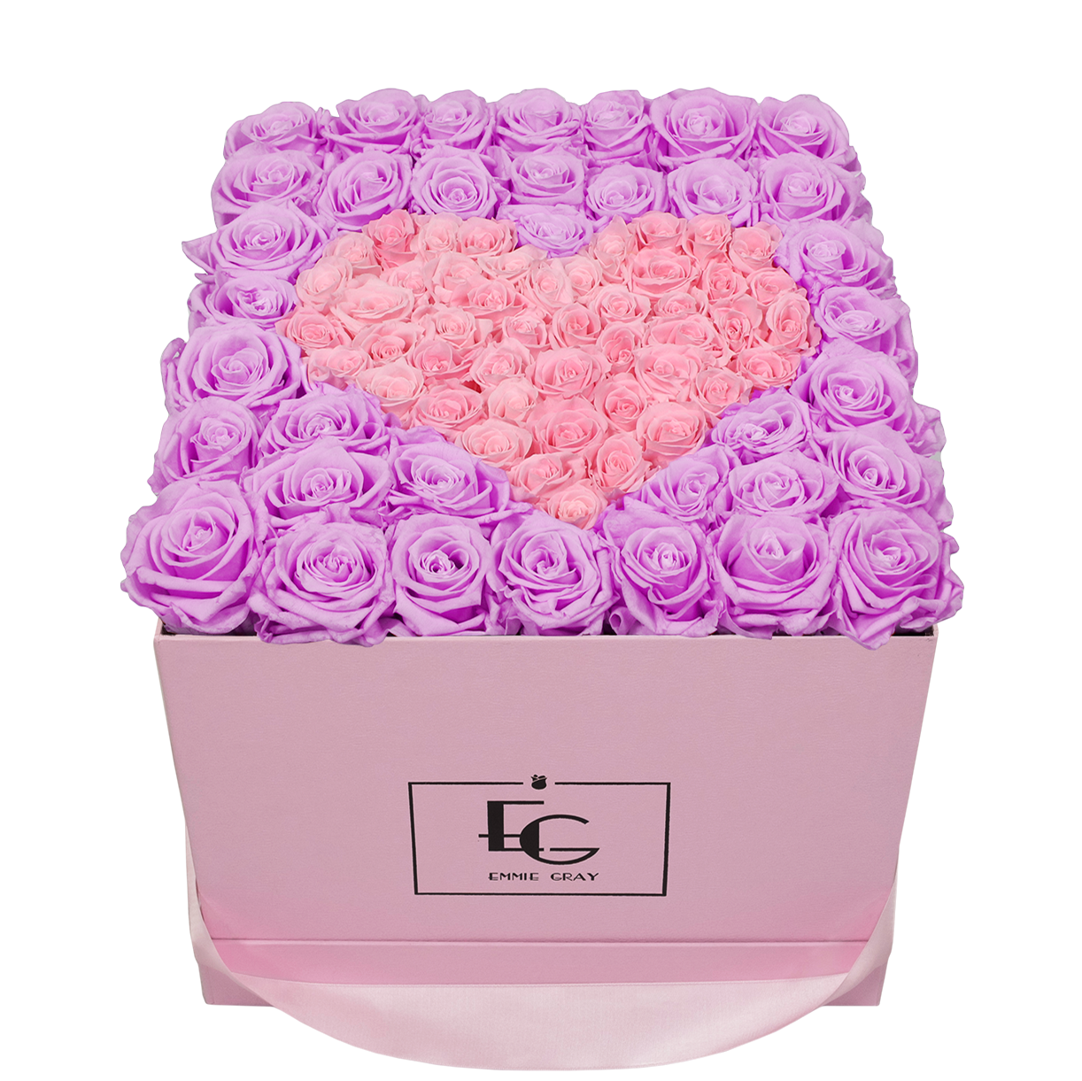 HEART SYMBOL INFINITY ROSEBOX | BABY LILLI & BRIDAL PINK | L