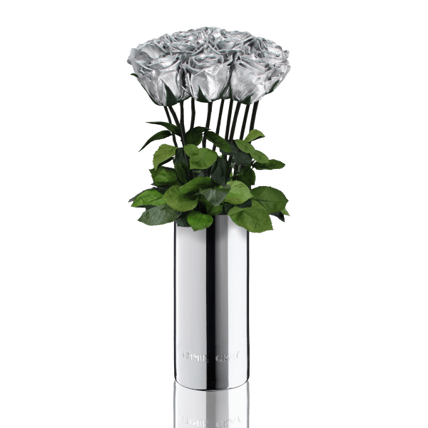 Classic Vase Set | Silver | 10 ROSES