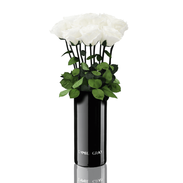 Classic Vase Set | Pure White | 10 ROSES