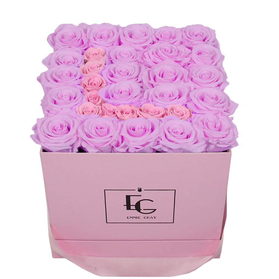 LETTER INFINITY ROSEBOX | BABY LILLI & BRIDAL PINK | M