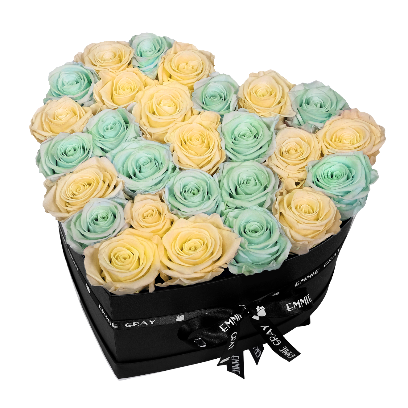 MIX INFINITY ROSEBOX | CHAMPAGNE & MINTY GREEN | L