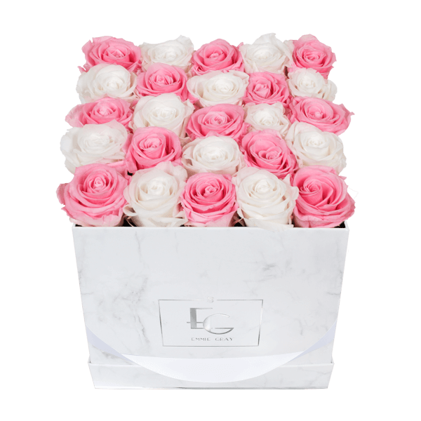 Mix Infinity Rosebox | Bridal Pink & Pure White | M