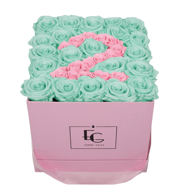 NUMBER INFINITY ROSEBOX | MINTY GREEN & BRIDAL PINK | M