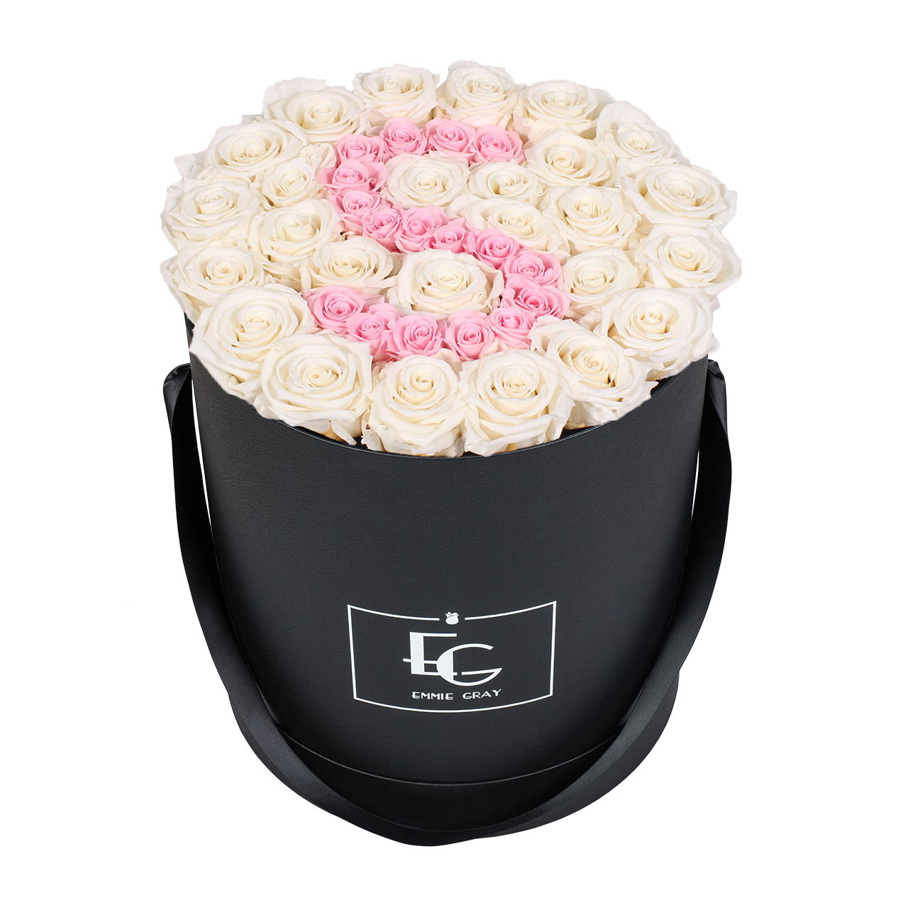 LETTER INFINITY ROSEBOX | PURE WHITE & BRIDAL PINK | L