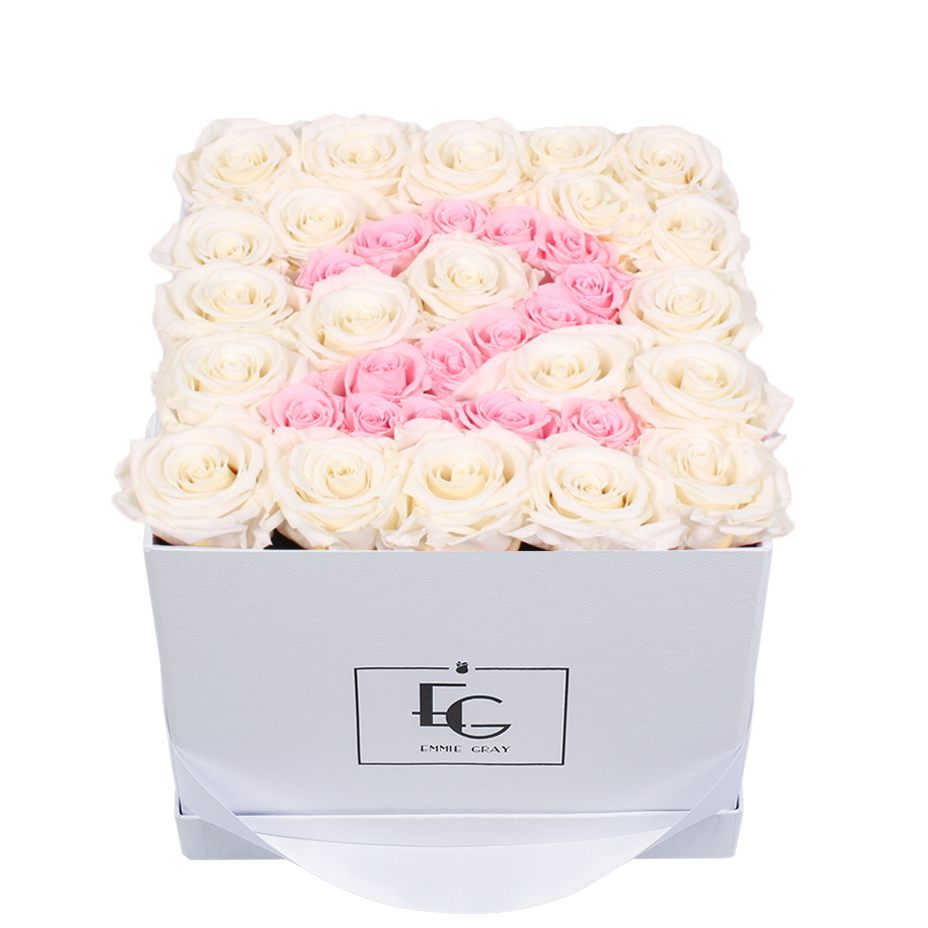 NUMBER INFINITY ROSEBOX | PURE WHITE & BRIDAL PINK | M NUMBER INFINITY ROSEBOX | PURE WHITE & BRIDAL PINK | M