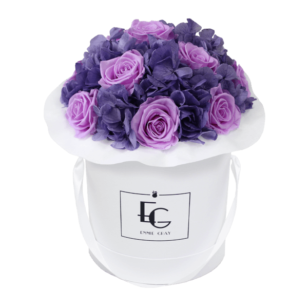 Splendid Hydrangea Mix Infinity Rosebox | Baby Lilli & Violet Vain | M