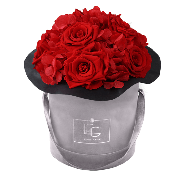 Splendid Hydrangea Infinity Rosebox | Vibrant Red | S