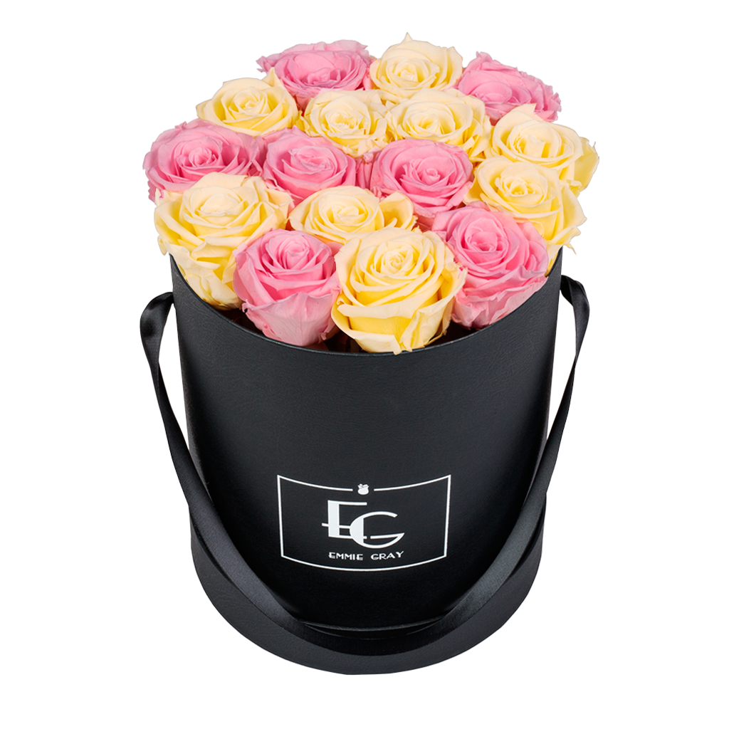 MIX INFINITY ROSEBOX | BRIDAL PINK & CHAMPAGNE | M