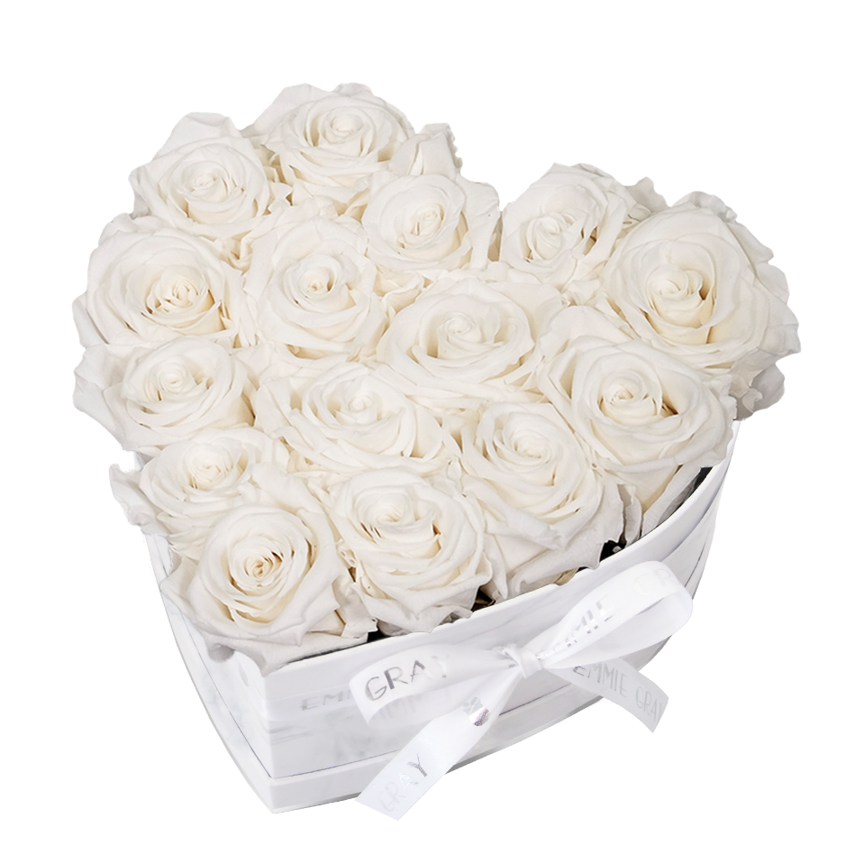 Classic Infinity Rosebox | Pure White | M