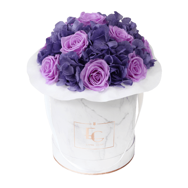 Splendid Hydrangea Mix Infinity Rosebox | Baby Lilli & Violet Vain | M