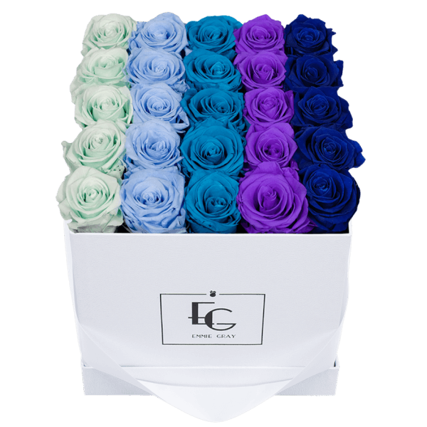 SHADES INFINITY ROSEBOX | MINTY GREEN & BABY BLUE & AQUAMARINE & VIOLET VAIN & OCEAN BLUE | M