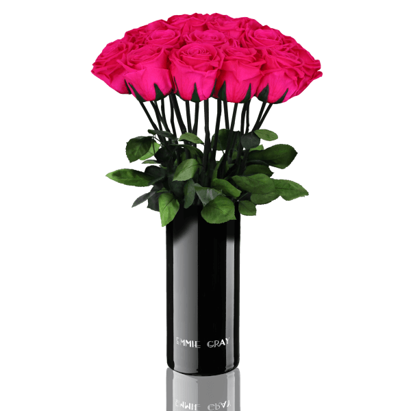Classic Vase Set | Hot Pink | 15 ROSES