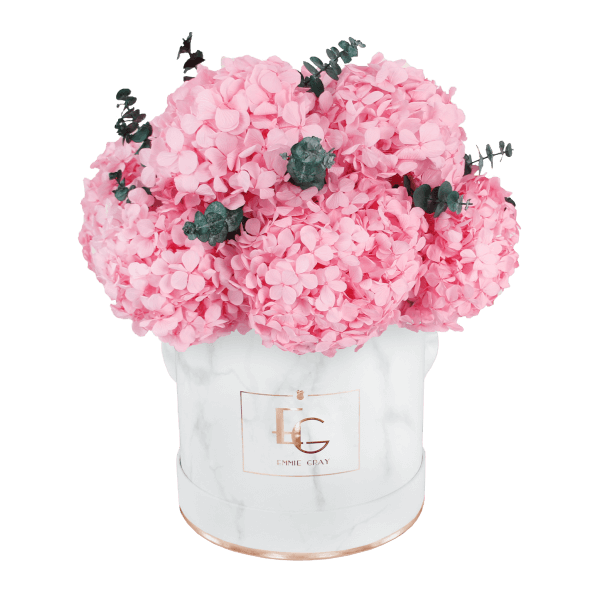 Signature Hydrangea Infinity Rosebox | Bridal Pink | M