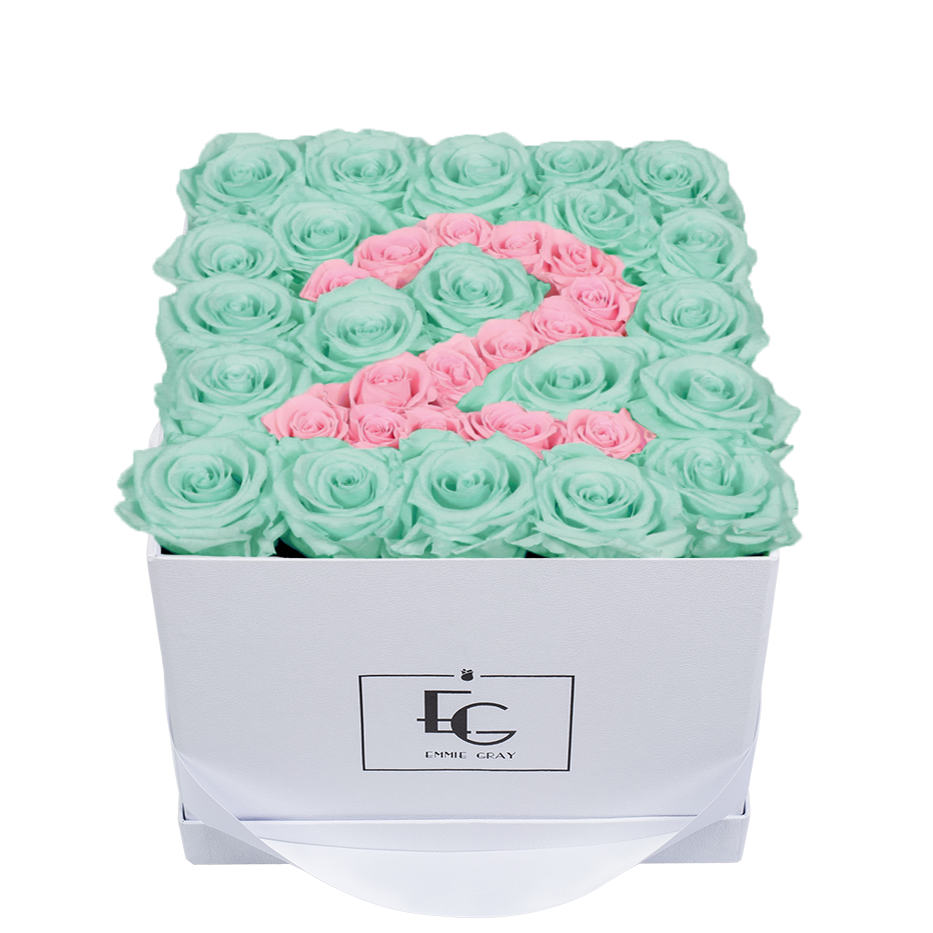 NUMBER INFINITY ROSEBOX | MINTY GREEN & BRIDAL PINK | M NUMBER INFINITY ROSEBOX | MINTY GREEN & BRIDAL PINK | M