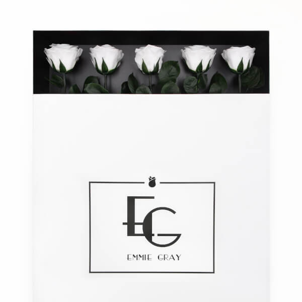 Long Stem Infinity Rose | Pure White | 5 Roses