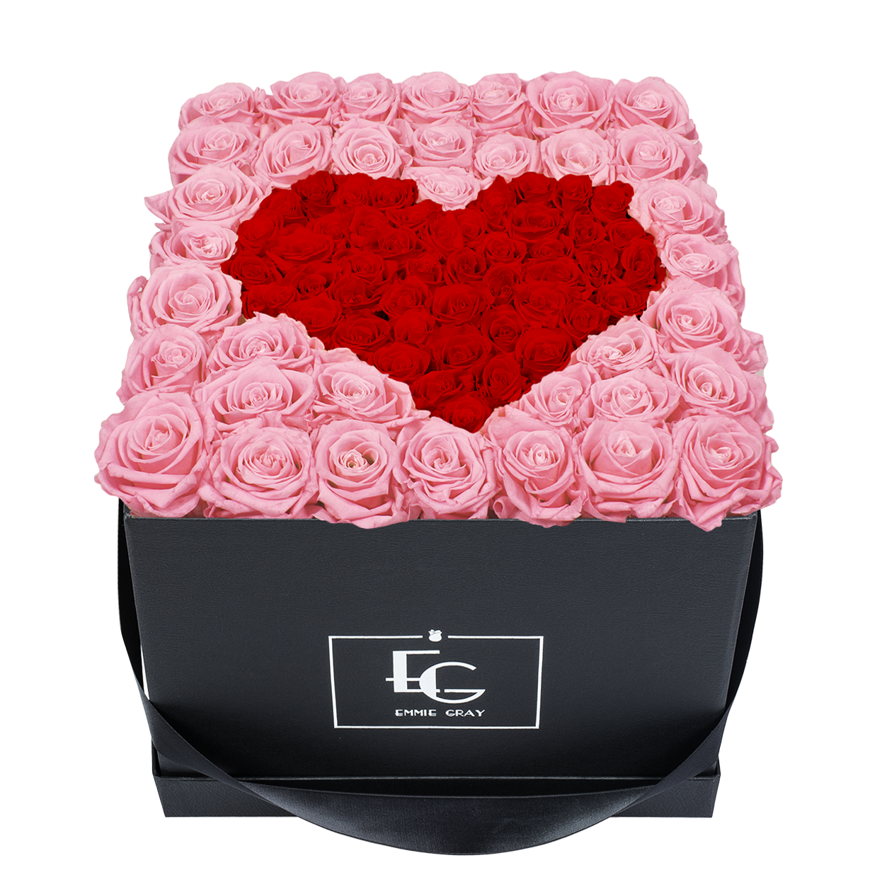 HEART SYMBOL INFINITY ROSEBOX | BRIDAL PINK & VIBRANT RED | L HEART SYMBOL INFINITY ROSEBOX | BRIDAL PINK & VIBRANT RED | L