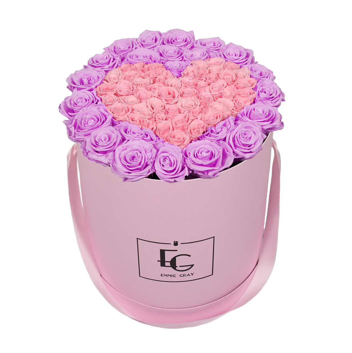 HEART SYMBOL INFINITY ROSEBOX | BABY LILLI & BRIDAL PINK | L