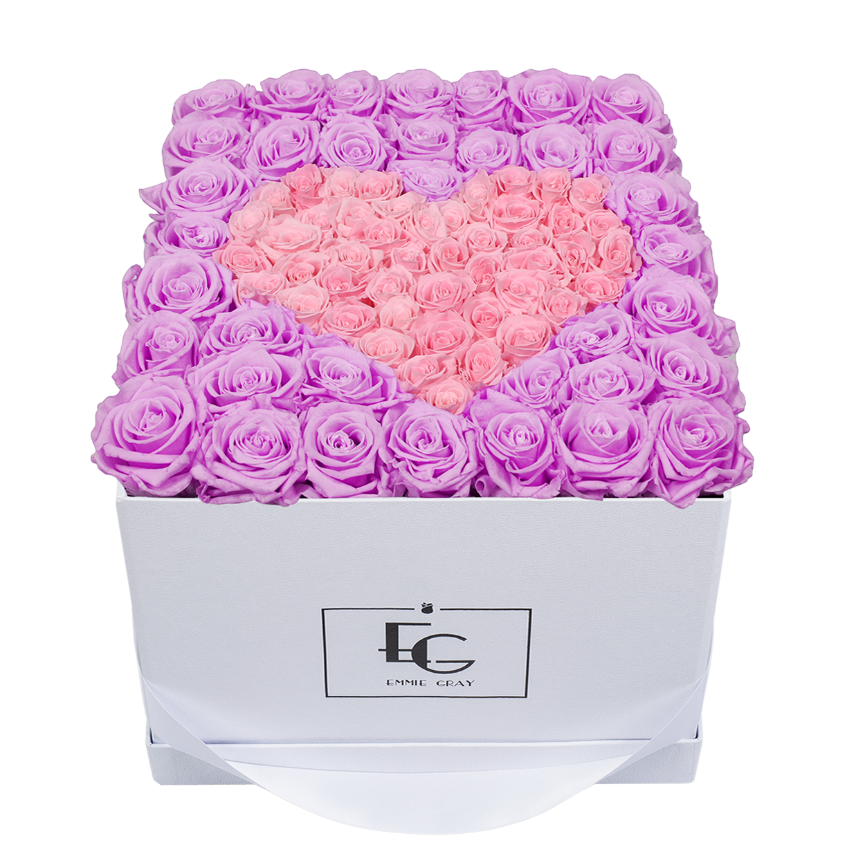 HEART SYMBOL INFINITY ROSEBOX | BABY LILLI & BRIDAL PINK | L