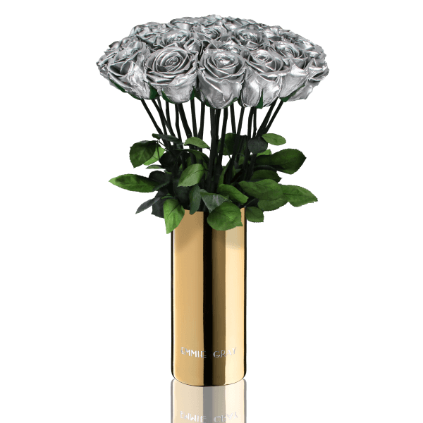 Classic Vase Set | Silver | 15 ROSES