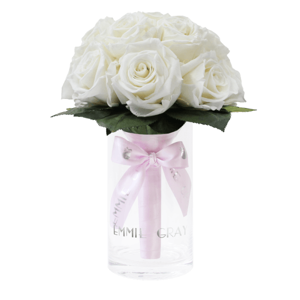 Romantic Infinity Bouquet | Pure White | S