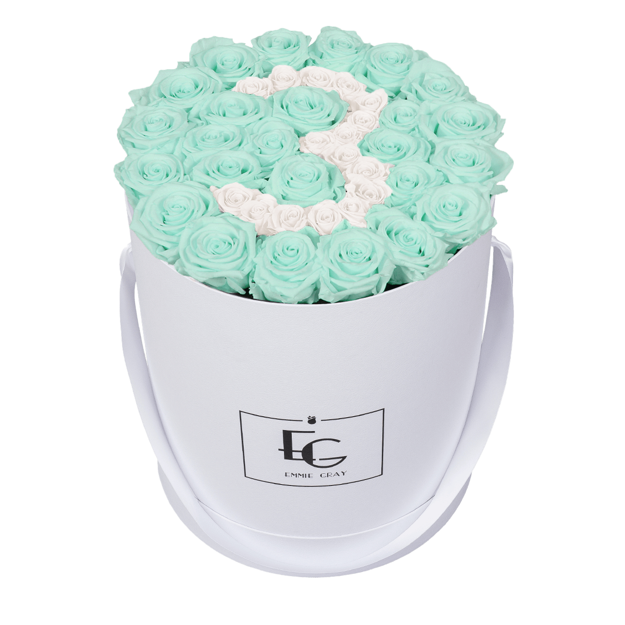 NUMBER INFINITY ROSEBOX | MINTY GREEN & PURE WHITE | L NUMBER INFINITY ROSEBOX | MINTY GREEN & PURE WHITE | L