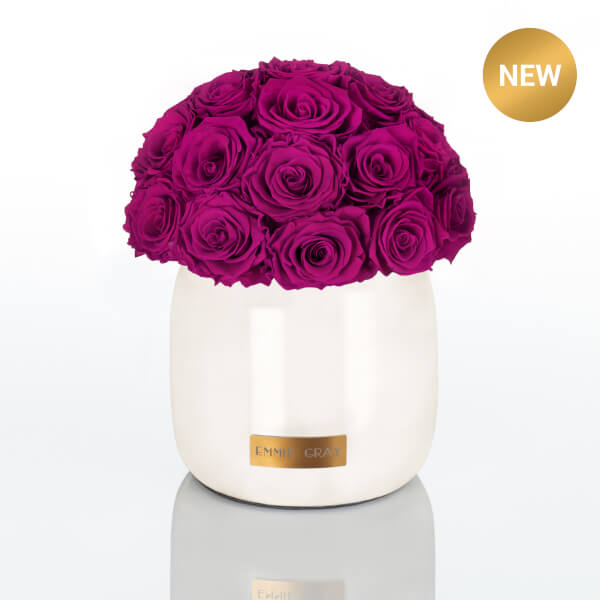 Premium Off White Metallic Infinity | Velvet Plum | M