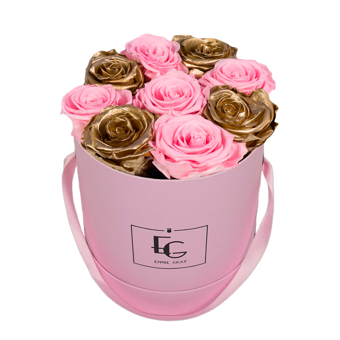 MIX INFINITY ROSEBOX | GOLD & BRIDAL PINK | S