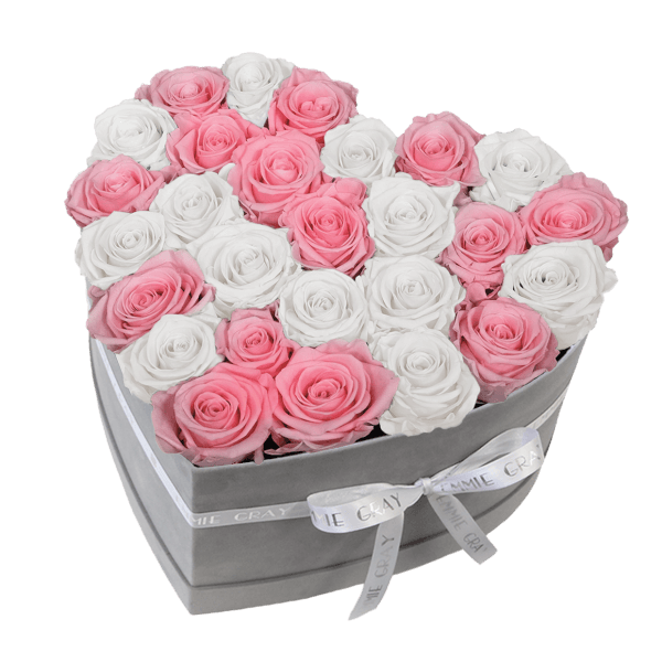 Classic Infinity Rosebox | Bridal Pink & Pure White | L
