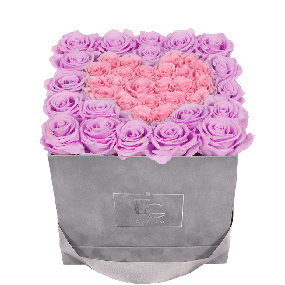 HEART SYMBOL INFINITY ROSEBOX | BABY LILLI & BRIDAL PINK | M