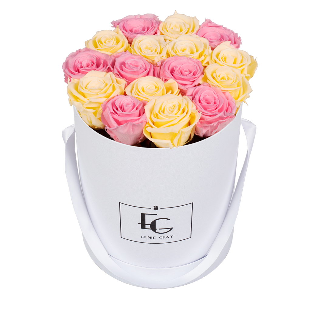 MIX INFINITY ROSEBOX | CHAMPAGNE & BRIDAL PINK | M